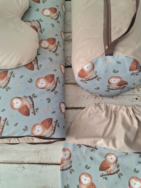 Śpiworek do przedszkola 140×75cm w sowim gaju