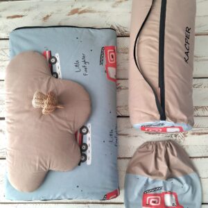 Śpiworek do przedszkola 140×75cm wozy strażackie