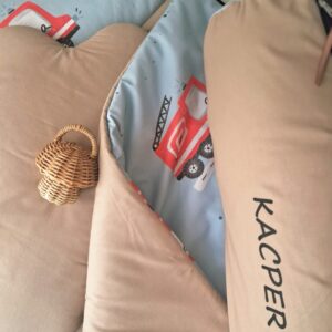 Śpiworek do przedszkola 140×75cm wozy strażackie