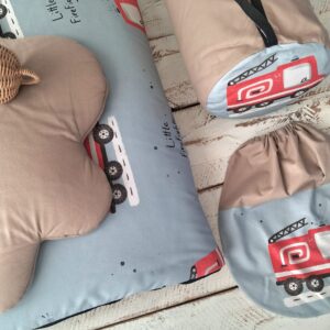 Śpiworek do przedszkola 140×75cm wozy strażackie