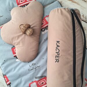 Śpiworek do przedszkola 140×75cm wozy strażackie