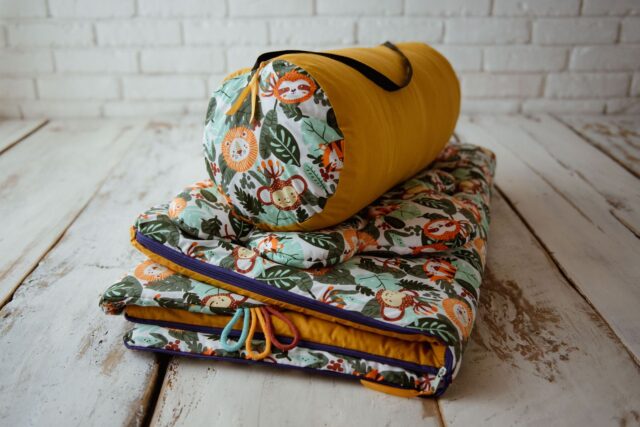 Śpiworek do przedszkola bawełniany 140×75cm safari