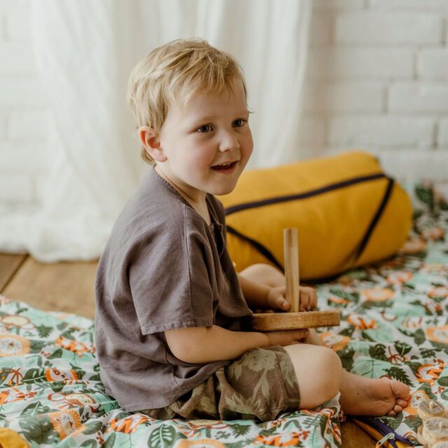 Śpiworek do przedszkola bawełniany 140×75cm safari