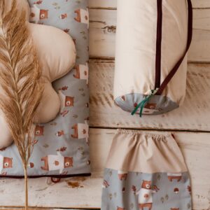 Śpiworek do przedszkola dla chłopca miś niebieski