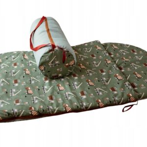 Śpiworek do przedszkola dla chłopczyka zielone auta