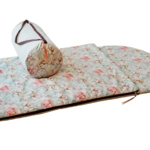 Śpiworek do przedszkola dla dziewczynki 140×75cm kwiaty