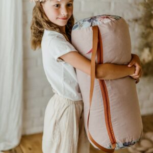 Śpiworek do przedszkola dla dziewczynki 140×75cm kwiatki