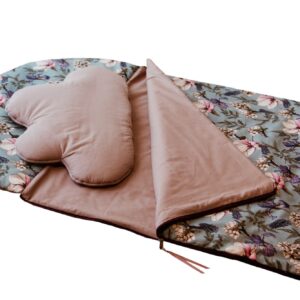 Śpiworek do przedszkola dla dziewczynki 140×75cm kwiatki