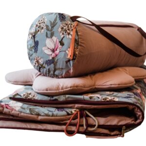 Śpiworek do przedszkola dla dziewczynki 140×75cm kwiatki