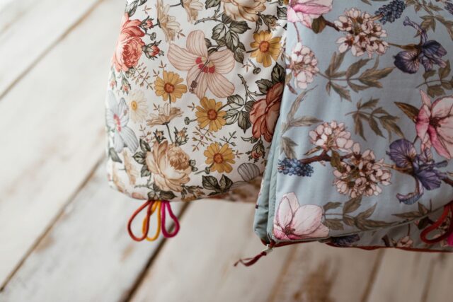 Śpiworek do przedszkola pościel 3w1 kwiaty retro