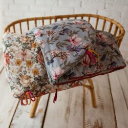 Śpiworek do przedszkola pościel 3w1 kwiaty retro