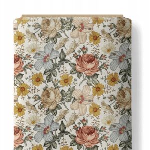 Śpiworek do przedszkola pościel 3w1 kwiaty retro