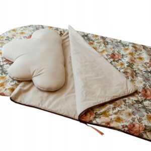 Śpiworek do przedszkola pościel 3w1 kwiaty retro