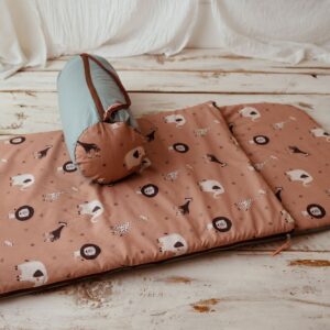 Śpiworek do przedszkola pościel zestaw 3w1 afrykańscy przyjaciele