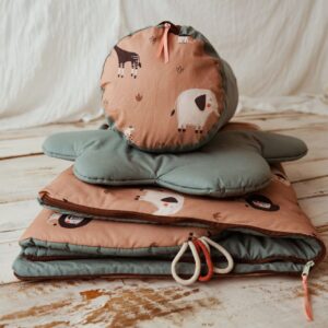 Śpiworek do przedszkola pościel zestaw 3w1 afrykańscy przyjaciele