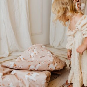 Śpiworek do przedszkola w jednorożce dla dziewczynki + poduszka