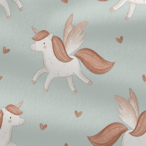 Śpiworek do przedszkola z falbanką 140×75cm skrzydlaty jednorożec