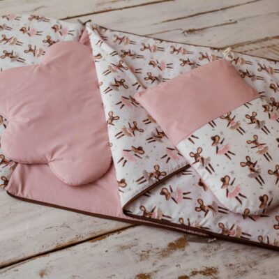 Śpiworek do przedszkola z workiem 140cmx75cm baletnice