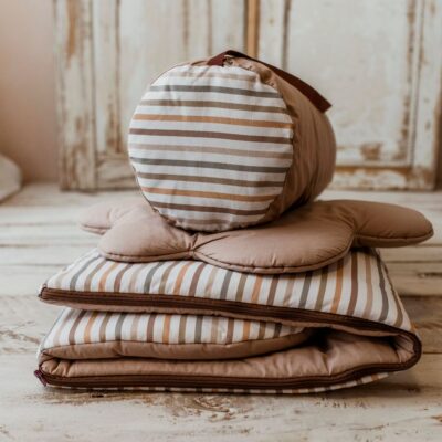 Śpiworek do przedszkola z workiem 140×75cm paski