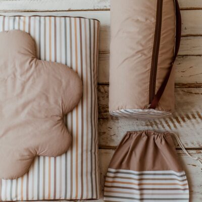 Śpiworek do przedszkola z workiem 140×75cm paski