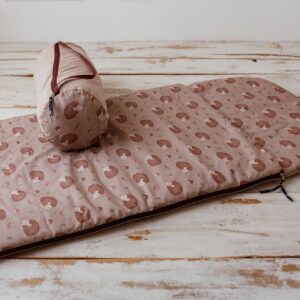 Śpiworek do przedszkola z workiem zestaw 3w1 jeżyki beżowe