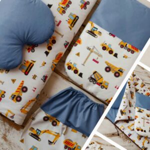 Śpiworek do żłobka dla chłopca koparki 60×120cm
