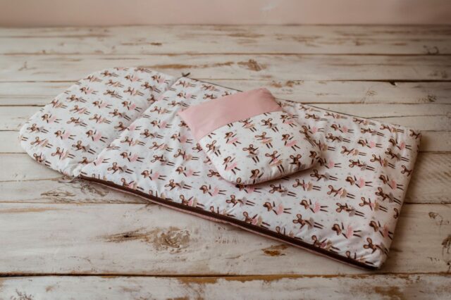 Śpiworek do żłobka z poduszką 60×120cm baletnice