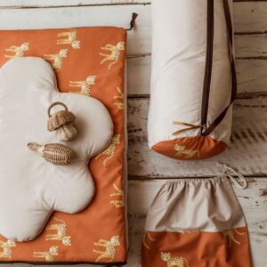 Śpiworek do żłobka z pokrowcem 120×60cm gepardy