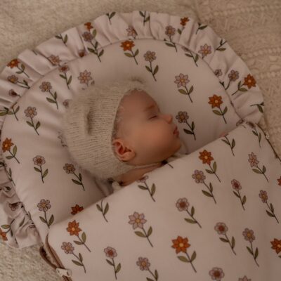 Śpiworek niemowlęcy 100% bawełna premium kwiaty