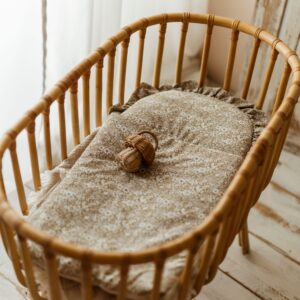 Śpiworek niemowlęcy 40×75– bawełna premium 100% łąka oliwkowa