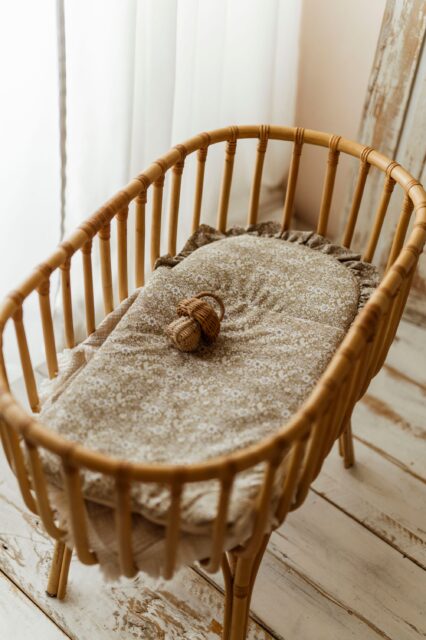 Śpiworek niemowlęcy 40×75– bawełna premium 100% łąka oliwkowa