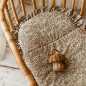 Śpiworek niemowlęcy 40×75– bawełna premium 100% łąka oliwkowa