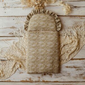 Śpiworek niemowlęcy 40×75– bawełna premium 100% łąka oliwkowa