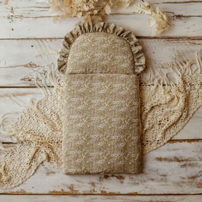 Śpiworek niemowlęcy 50×100– bawełna premium 100% łąka oliwkowa