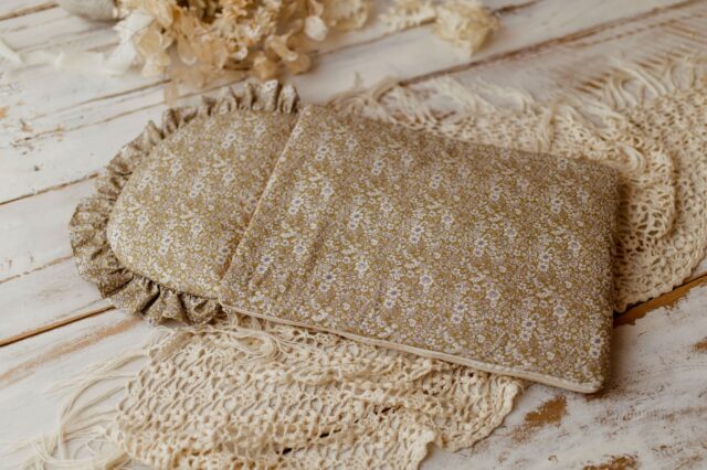 Śpiworek niemowlęcy 40×75– bawełna premium 100% łąka oliwkowa