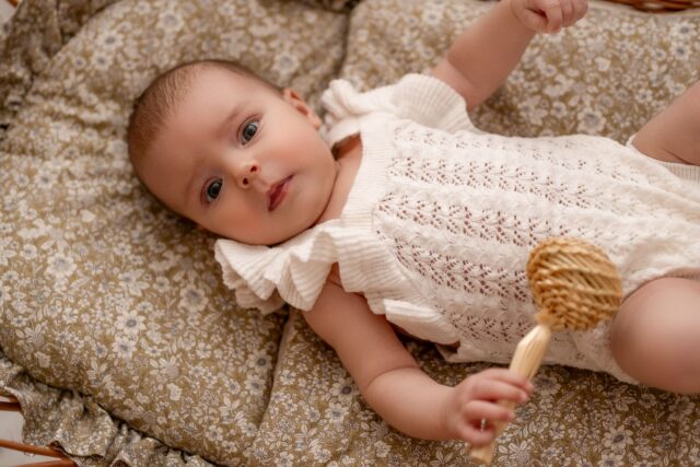 Śpiworek niemowlęcy 40×75– bawełna premium 100% łąka oliwkowa