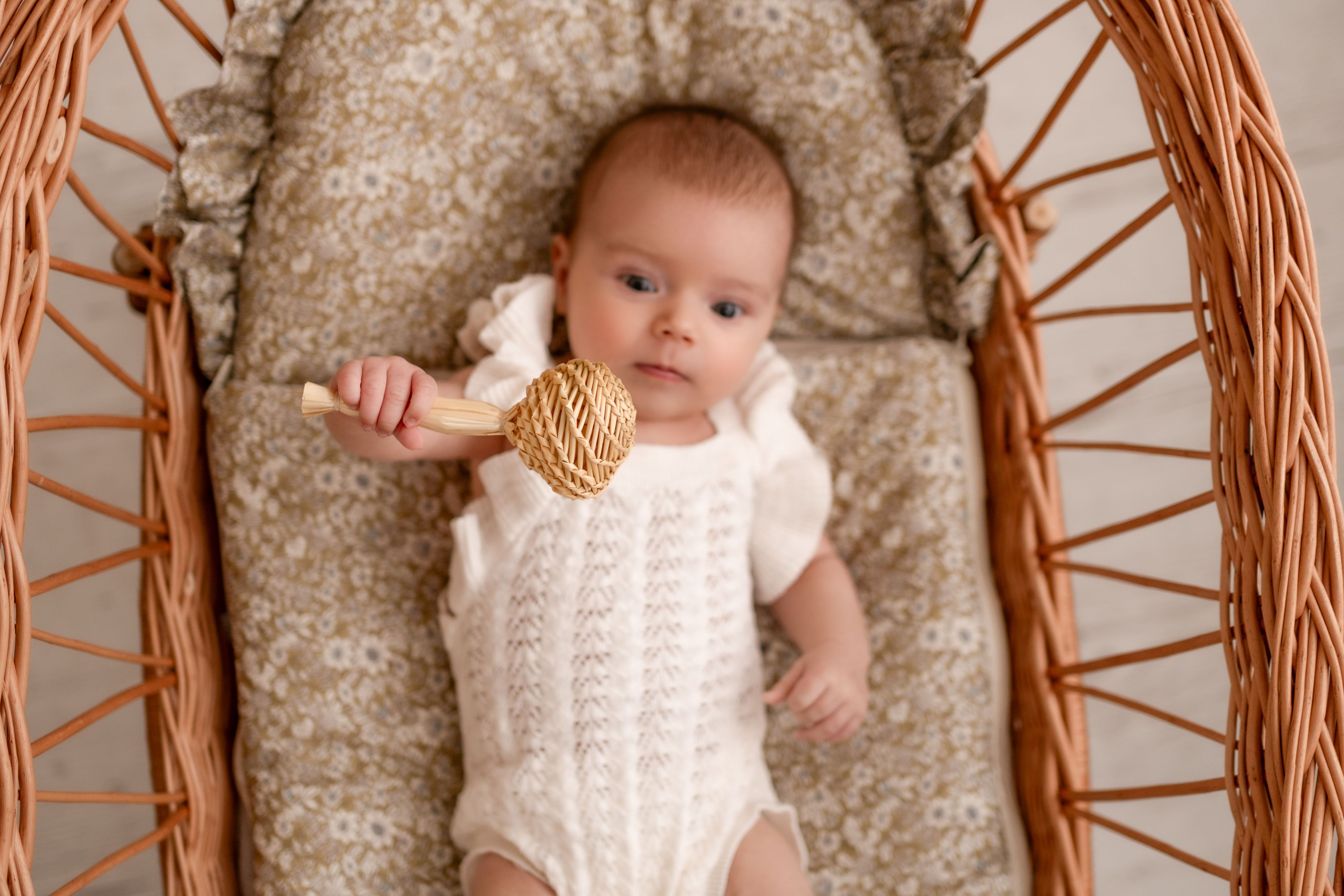 Śpiworek niemowlęcy 50×100– bawełna premium 100% łąka oliwkowa