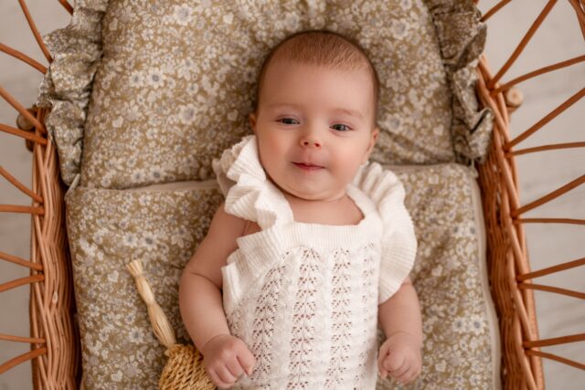 Śpiworek niemowlęcy 40×75– bawełna premium 100% łąka oliwkowa