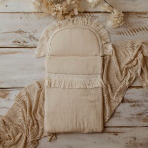 Śpiworek niemowlęcy 40×75– bawełna premium 100% muślin masełko