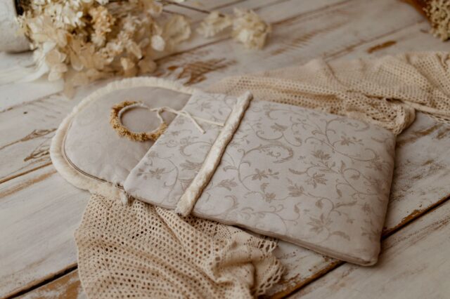 Śpiworek niemowlęcy 40×75 len premium 100% żakardowy