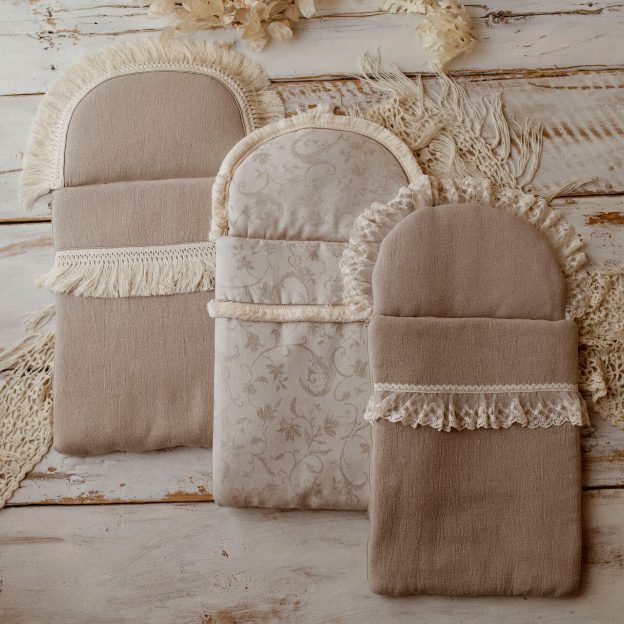 Śpiworek niemowlęcy 40×75 len premium 100% żakardowy