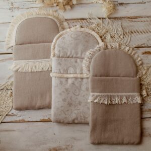 Śpiworek niemowlęcy 40×75 len premium 100% żakardowy