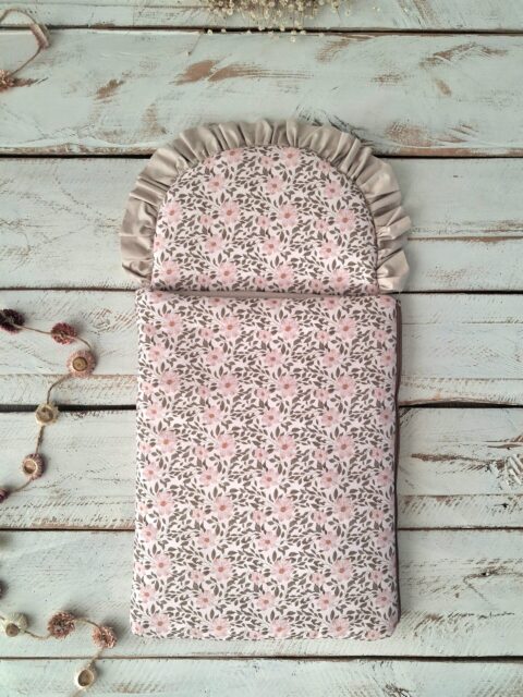 Śpiworek niemowlęcy 40×75cm kwiatuszki różowe