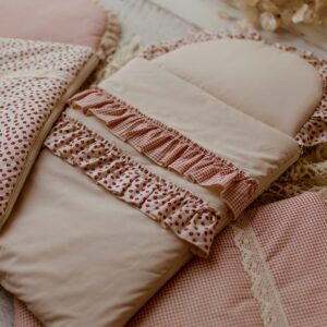 Śpiworek niemowlęcy do spania 40×75 bawełna premium 100% retro kratka