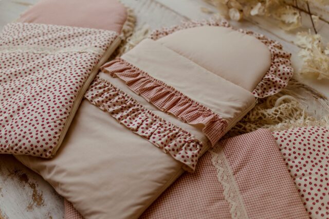 Śpiworek niemowlęcy do spania 40×75 bawełna premium 100% retro kratka