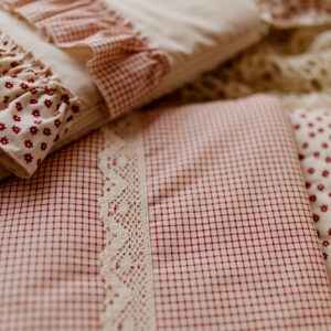 Śpiworek niemowlęcy do spania 40×75 bawełna premium 100% retro kratka