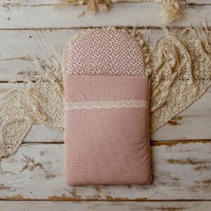 Śpiworek niemowlęcy do spania 40×75 bawełna premium 100% retro kratka