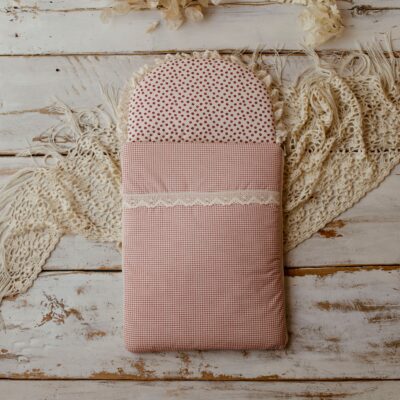 Śpiworek niemowlęcy do spania 40×75 bawełna premium 100% retro kratka