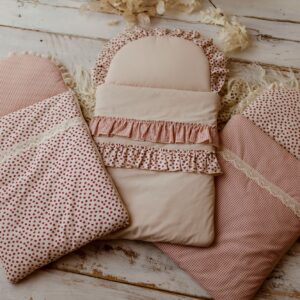 Śpiworek niemowlęcy do spania 40×75 bawełna premium 100% retro kratka