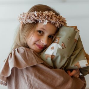 Śpiworek pościel do złobka zestaw 3w1 misie zielone